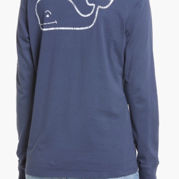Women's Vineyard Vines Navy Long Sleeve Whale Shirt - Picture 6 of 8
